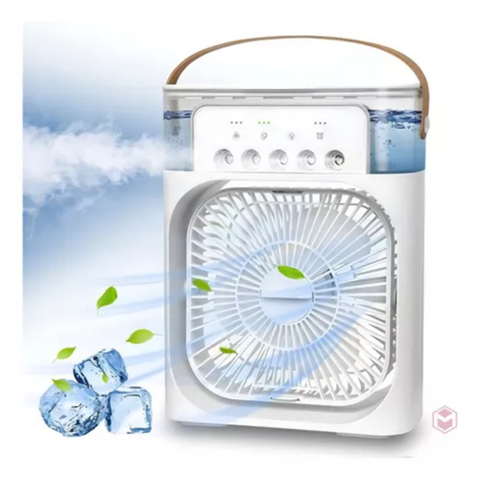 Ventilador Enfriador Humidificador con Luz LED - 3 en 1